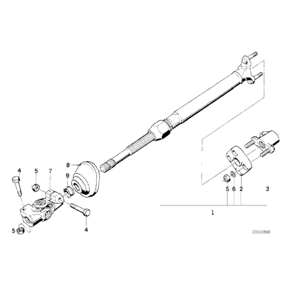 Osłona elastyczna wałka kolumny kierowniczej BMW E31 E32 850 730 735 750 - 32311160295
