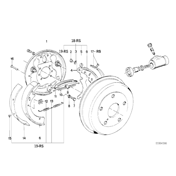 Zestaw naprawczy szczęk ham. BMW E21 E12 - 34419064268