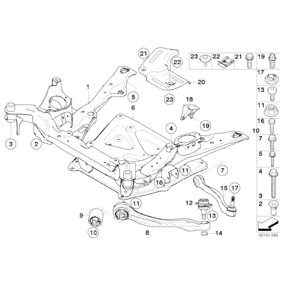 31106770685 Wahacz rozprężny lewy przód BMW E60 E61 525xi 530xi 525xd 530xd - 31106770685 - Części oryginalne BMW Łódź | Sklep internetowy BMW