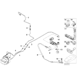 Przewód hamulcowy elastyczny tył lewy BMW E53 X5 3,0d 3,0i 4,4i 4,6is 4,8is - 34301165765