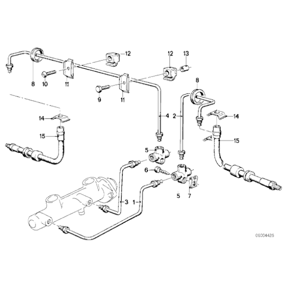 Przewód hamulcowy, elastyczny przó BMW E24 E28 - 34321159889