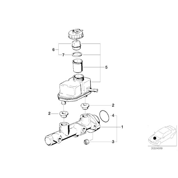 Pompa hamulcowa BMW E38 E39 E53 X5 728 730 735 740 750 520 523 525 528 530 535 540 M5 - 34311165544