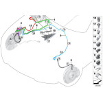 Przewód hamulcowy przód BMW X5 X6 E70 E71 F15 F16 25dX 28iX 30dX 35dX 35iX 40dX 40eX 50iC M50dX - 34306887451