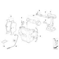 Czujnik hamulca przód lewy BMW E84 X1 18dX 23dX 20dX 28iX E90 E91 320xd 325xi 328xi 330xi 330xd 335xi - 34356789441