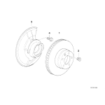 Tarcza hamulcowa przód lewa BMW E70 E71 F15 F16 X5 X6 50iX M50dX - 34116782067