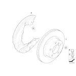 Osłona tarczy hamulcowej przód lewa BMW E81 E87 E82 E88 Z4 E90 E91 E92 E93 - 34106762851