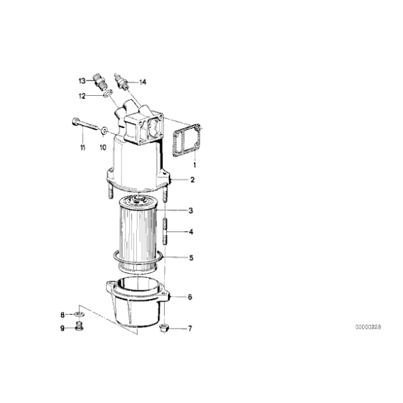 Filtr oleju BMW E30 E28 324d 324td 524td M21 - 11429064275
