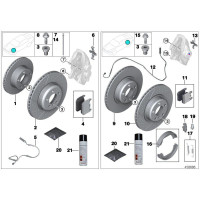 Klocki hamulcowe tył Performance BMW F20 F21 F30 F31 F32 F33 F34 F36 F22  - 34216876422
