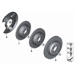 Tarcza hamulcowa tył BMW F30 F31 F32 F33 F34 F36 330 335 340 430 435 440 - 34216864899