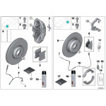 Tarcza hamulcowa tył BMW F30 F31 F32 F33 F34 F36 330 335 340 430 435 440 - 34216864899