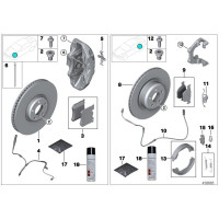 Tarcza hamulcowa tył prawa BMW F85 F86 X5 X6 M - 34212284904
