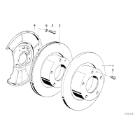 Tarcza hamulcowa przód lewa BMW E36 M3 - 34112227171