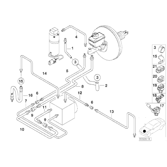 Elastyczny przewód hamulcowy BMW E38 725 728 730 735 740 750 - 34301163155