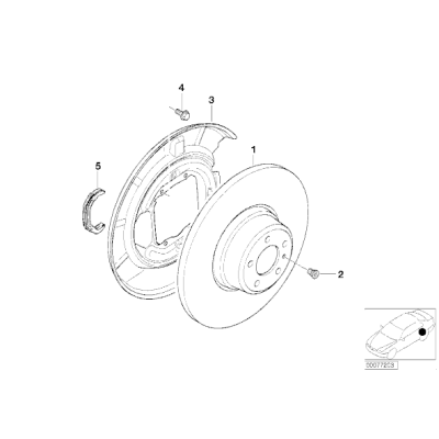 Osłona tarczy hamulcowej tył prawa BMW E39 Touring 520 523 525 528 530 540 - 34211162776