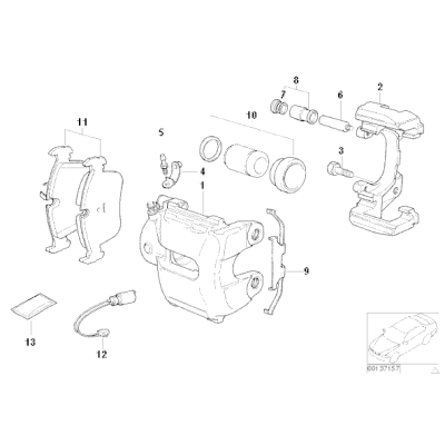 Klocki hamulcowe tył BMW E70 F15 F16 X5 E71 X6 50iX M - 34216783555