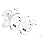Tarcza hamulcowa przód prawa BMW E36 M3 - 34112227172