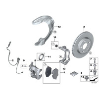 Klocki hamulcowe przód BMW F45 F46 F48 MINI F54 F55 F56 F57 F60 X1 216d 218d - 34106874034