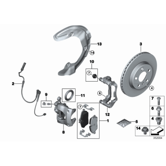 Klocki Hamulcowe przód BMW 2 F45 X1 F48 MINI F54 Clubman 218 220 225 - 34106860019