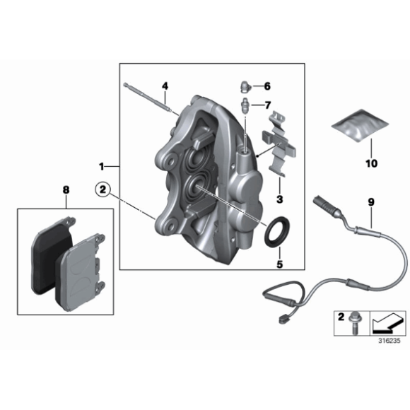 Klocki hamulcowe przód Performance BMW F30 F31 F32 F33 F34 F36 428i 435d 435i 328i 335i 340i - 34106859067