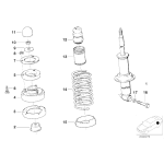 33531132248 Sprężyna tył BMW E34 sedan 518 520 525 530 535 540 - 33531132248 - Części oryginalne BMW Łódź | Sklep internetowy BMW
