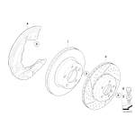 Tarcza hamulcowa przód BMW E82 E88 135i - 34116778647