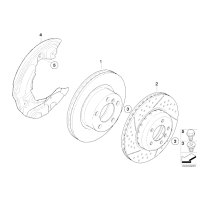 Tarcza hamulcowa przód BMW E82 E88 135i - 34116778647