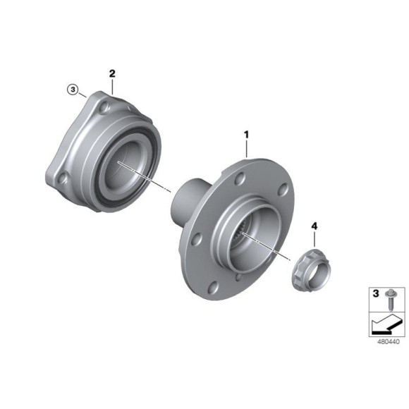 33406850156 Łożysko koła tył BMW F01 F06 F07 F10 F11 F13 640 650 520 523 535 550 525 730 740 750 760 - 33406850156 - Części oryginalne BMW Łódź | Sklep internetowy BMW