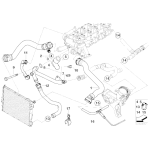 Przewód elastyczny układu chłodzenia BMW E39 E46 520d 320d M47 - 11532248437