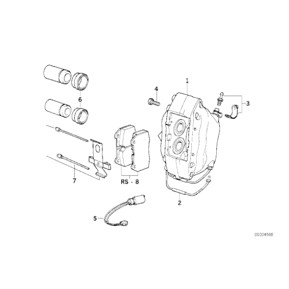 Osłona prowadnicy zacisku BMW E31 E38 G11 G12 840i 840Ci 850Ci 725tds 728i 730d 730i 735i 725d 750i - 34111162178