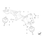 22116770793 Poduszka silnika BMW E53 X5 4,4i 4,6is 4,8is M62 N62 - 22116770793 - Części oryginalne BMW Łódź | Sklep internetowy BMW