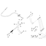 Cięgno linka gazu BMW E36 318is M42 M44 - 35411162482
