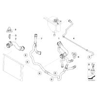 Przewód chłodnicy górny BMW E60 E61 E63 523i 525i 530i 630i N52 N52N - 17127546064