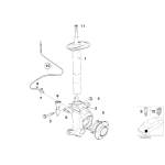 Uchwyt przew. ABS/BVA prawy BMW E39 520 525 528 530 535 540 M5 - 31181163119