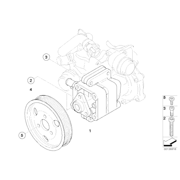 32416780413 Pompa ukł. kierowniczego wspomagania BMW E81 E83 E82 E84 E87 E90 E91 E92 E93 318 320 316 116 118 120 - 32416780413 - Części oryginalne BMW Łódź | Sklep internetowy BMW