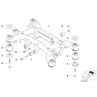 Tuleja belki tył BMW E53 X5 3,0i 3,0d 4,4i 4,6is 4,8is - 33176770456