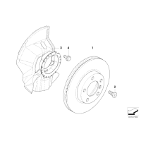 Osłona tarczy hamulcowej przód lewa BMW E46 325i 330d 330i - 34116759787