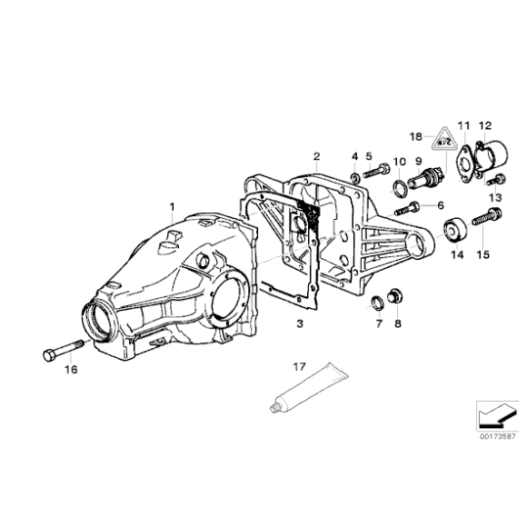 Poduszka mostu dyferencjału BMW E36 316 318 320 323 325 328 M3 - 33171134872