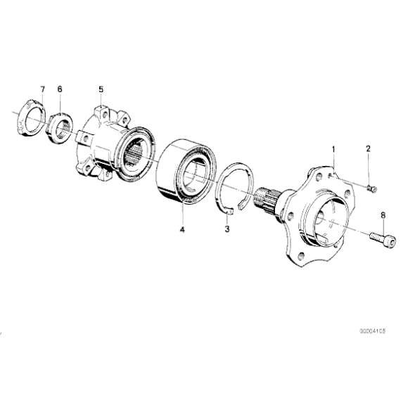 33411123415 Łożysko koła tył BMW E28 E34 518 520 524 525 sedan - 33411123415 - Części oryginalne BMW Łódź | Sklep internetowy BMW