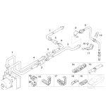 Uchwyt przewodu hamulcowego tył lewy BMW E36 E46 prod od 1997-12 - 34301164003