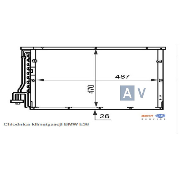 Chłodnica klimatyzacji BMW E36