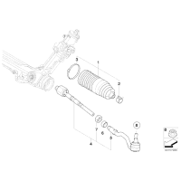 Końcówka drążka kierowniczego BMW E70 E70N E71 X5 X6 30d 30i 35d 35i 40i 40d 50i - 32106793497