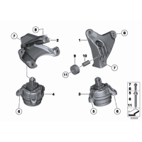 Poduszka silnika prawa BMW F01 F06 F07 F10 F11 F12 F13 640i 523i 535i 530i 730i 740i 528i - 22116786528