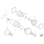 AT-Półoś napędowa prawa BMW E46 325xi 330xi 330xd - 31607505200