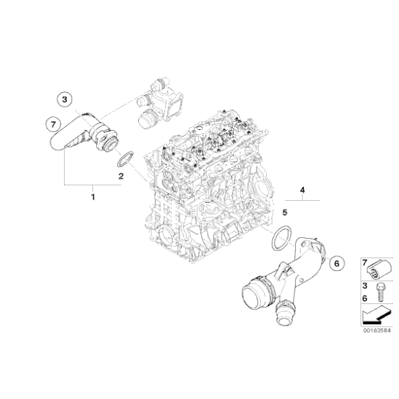 Przewód ukł. chłodzenia BMW E46 316 318 E81 E87 116 118 E90 E91 X3 E83 2,0  - 11537572158