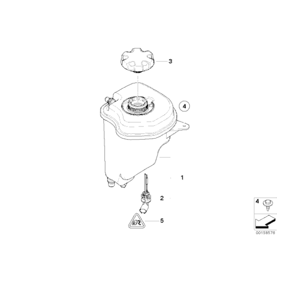 Zbiornik wyrównawczy płynu chłodzącego BMW E70 E71 X5 X6 F15 F16 25d 30d 28i 35d 35i 40d 40i 40ed 50i M50d - 17137552546