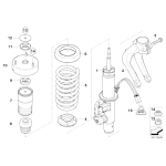 Poduszka łożysko amortyzatora przód BMW E70 E71 X5 X6 30dX 35dX 35iX 40dX 40iX 50iX M50dX - 31336788776