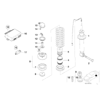 Poduszka amortyzatora tył BMW E39 sedan z EDC 520 523 525 528 530 540 - 33521091711