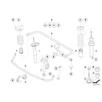 Amortyzator przód prawy BMW E60 E61 520 525 530 550 545 z zaw. M-technic - 31327905314
