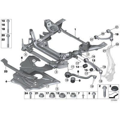 Wahacz przód górny lewy BMW E70 E71 F15 F16 X5 X6 25d 28i 30d 35d 35i 40d 40i 50d 50i - 31126863785