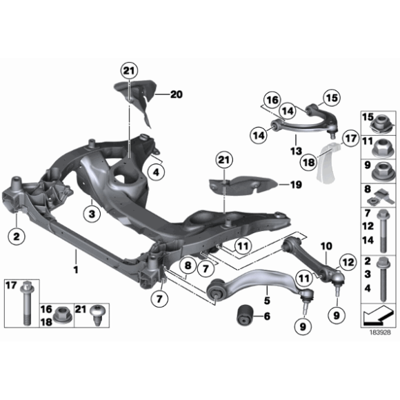 31126775972 Wahacz przód prawy BMW F12 F11 F10 F06 650 640 520 523 525 528 530 535 550 - 31126775972 - Części oryginalne BMW Łódź | Sklep internetowy BMW